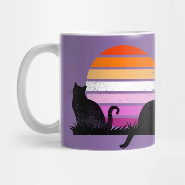 Lesbian Pride Sunset Kitties by DADDY DD